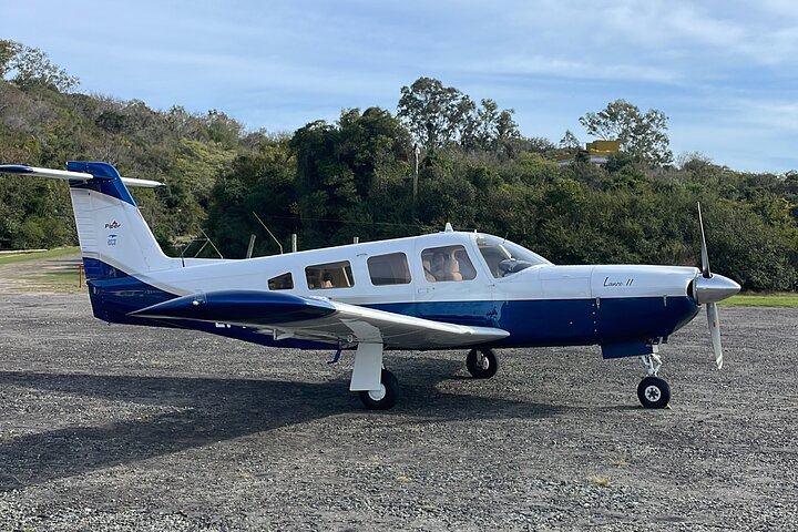 Plane landed on the island