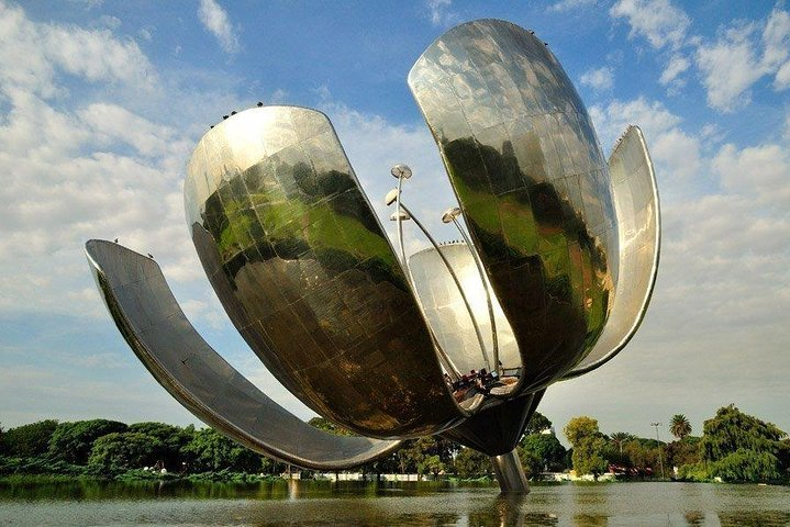 Recoleta neighborhood..City of Buenos Aires..sculpture of the flower ..