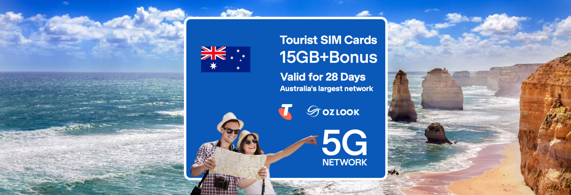 Australian Prepaid SIM Cards - 15GB+Bonus Data - 28Days - Data + Calls/Text (Melbourne Airport Pickup) Telstra - Photo 1 of 5