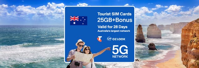 Australian Prepaid SIM Cards - 25GB+Bonus Data - 28Days - Data + Calls/Text (Melbourne Airport Pickup) Telstra - Photo 1 of 5