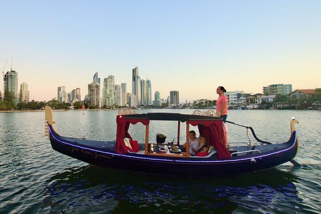 Romantic Gondola Dinner Cruise for two with desserts - Photo 1 of 12