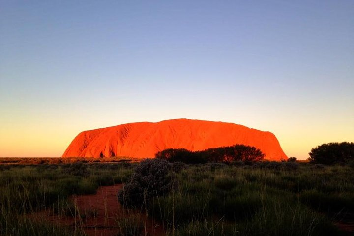 Uluru Glowing at Sunset