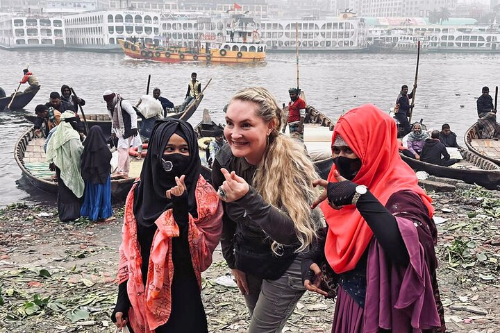 Tourist Enjoying with Local People at Sadarghat area