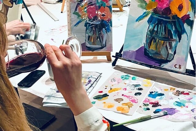 Paint the canvas, 
Drink the wine. 