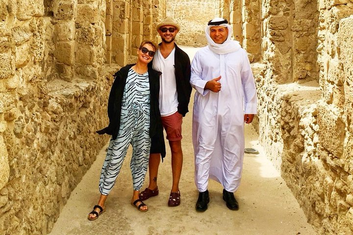 Qalat Al Bahrain - Happy time with our amazing tourist from UK during our private full day tour in northern & southern side of Bahrain 