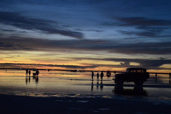 Sunset at the salt flat