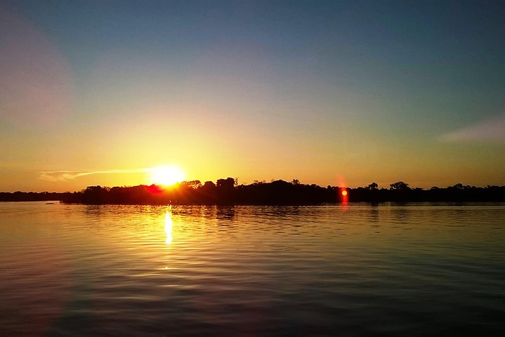 Amazon river sunset