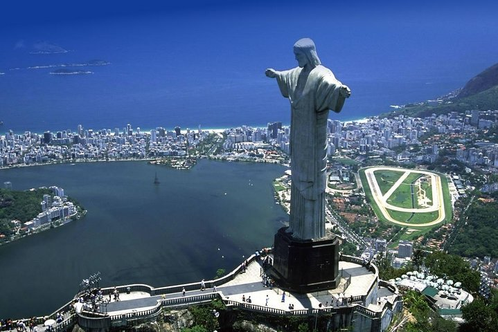 Panoramic view of Christ the Redeemer, one of the seven wonders of the world!