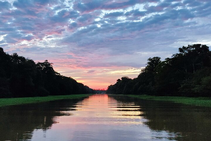 Sunset in the heart of Amazon