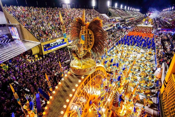 Amazing view from a Grandstand in Rio Carnival Parade 