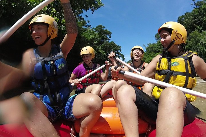 Paddling down the river