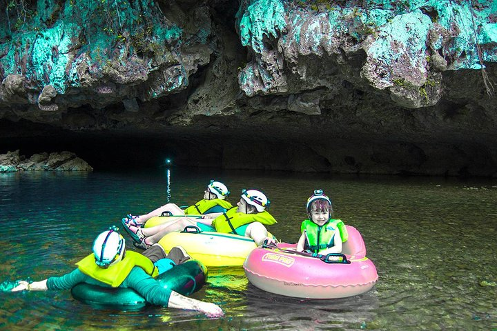 Float through a series of ancient Maya Caves