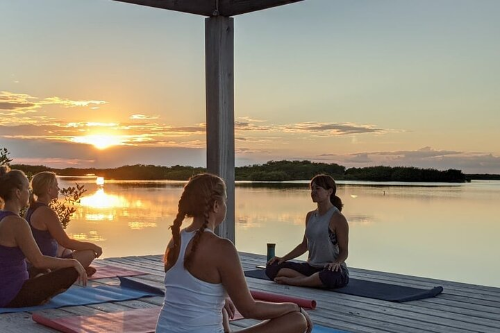 Sunset Yoga with Wine at Stella’s Sunset Wine Bar in Belize  - Photo 1 of 8