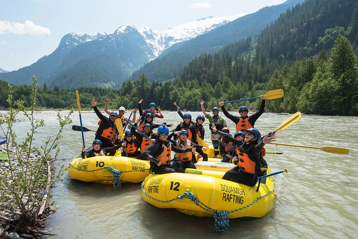 Just finished our delicious gourmet BBQ lunch - now it's time for even more fun and exciting rapids! 