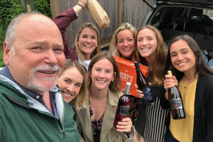 After a day of touring, this group had some wonderful wines to help remember the day.