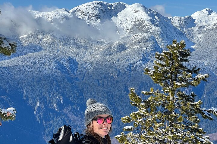 Snowshoeing at the top of the Sea to Sky Gondola offers unrivalled views.