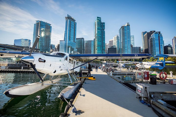 Seaplane docked in Vancouver