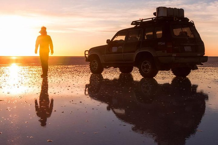 Sunset at the salt flats