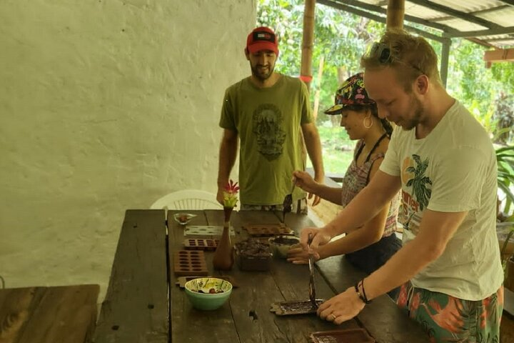 Get to work with the chocolate: when you finish processing the cocoa into chocolate, you will make bars and chocolates with your own hands!
