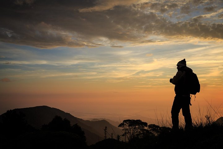 Sunset over the Cienaga de Santa Marta and the Caribbean Sea