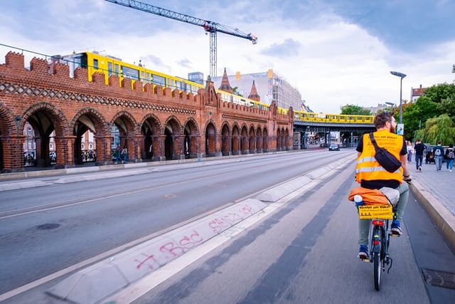 Berlin on Bike Tour at Oberbaumbrücke