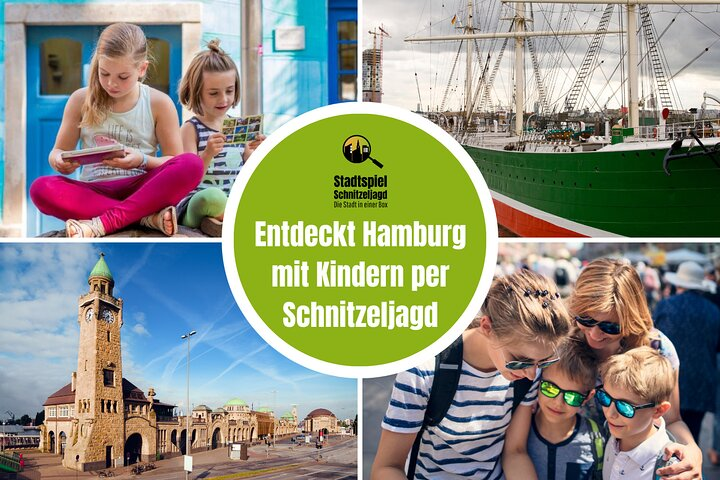 City game scavenger hunt Hamburger Hafen for children - exciting city tour - Photo 1 of 13