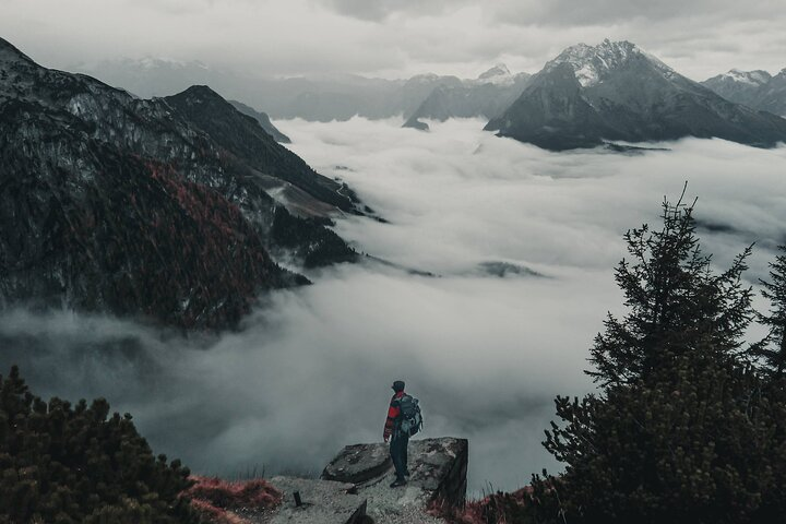 Let the adventure begin. Photo taken from a former FLAK placement overlooking the Bavarian Alps.