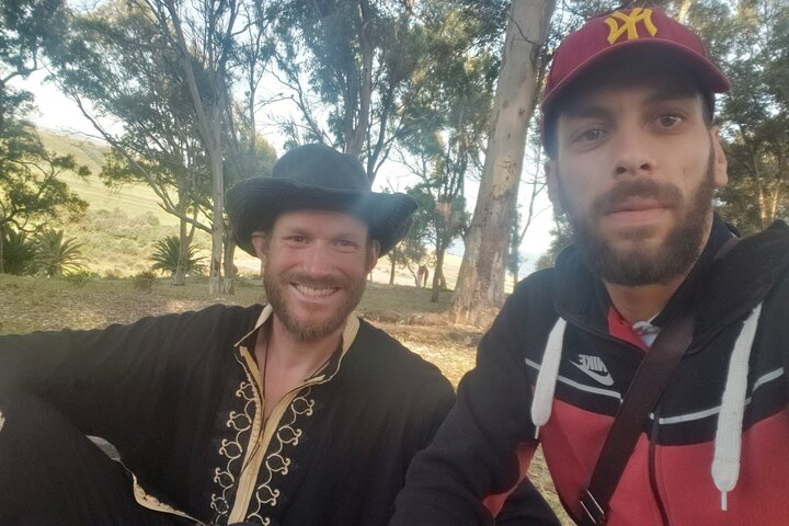 A guest from Germany came to Algeria on a bike