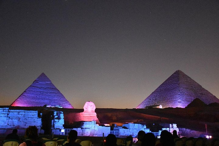 Cairo: Evening Sound and Light Show at Giza Pyramids with entrance fee - Photo 1 of 10