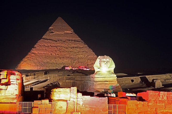 Pyramids of Giza sound and light show Private Tran