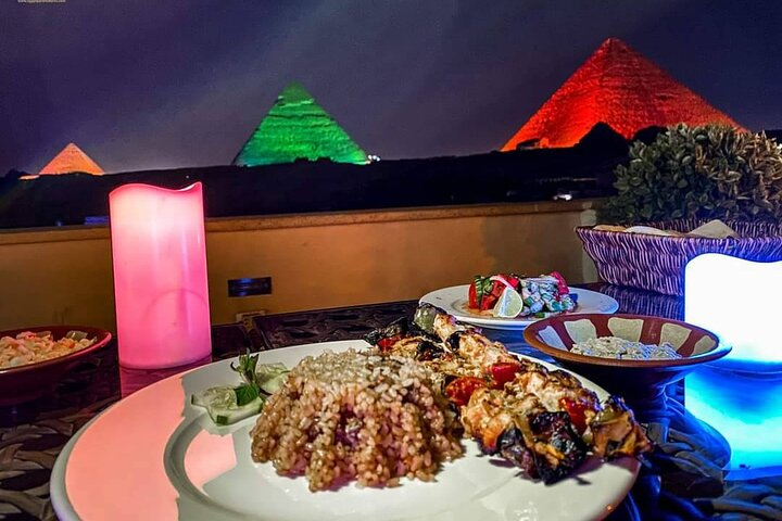 Sound and light show with Dinner with Pyramids view Roof Top Restaurant  - Photo 1 of 8