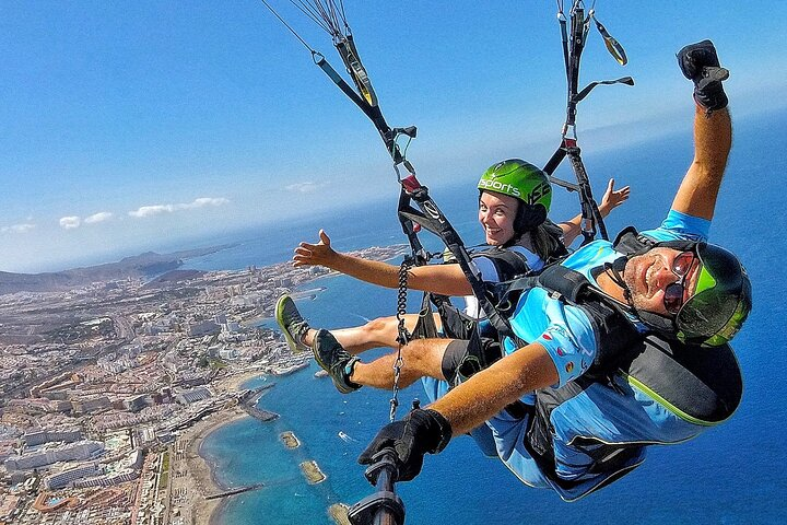 BRONZE tandem paragliding flight in South Tenerife, free pick up - Photo 1 of 18