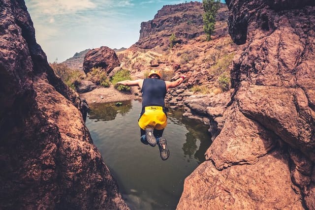 Cliff Jumping Canyoning in The Rainbow Rocks Ravine - Photo 1 of 25