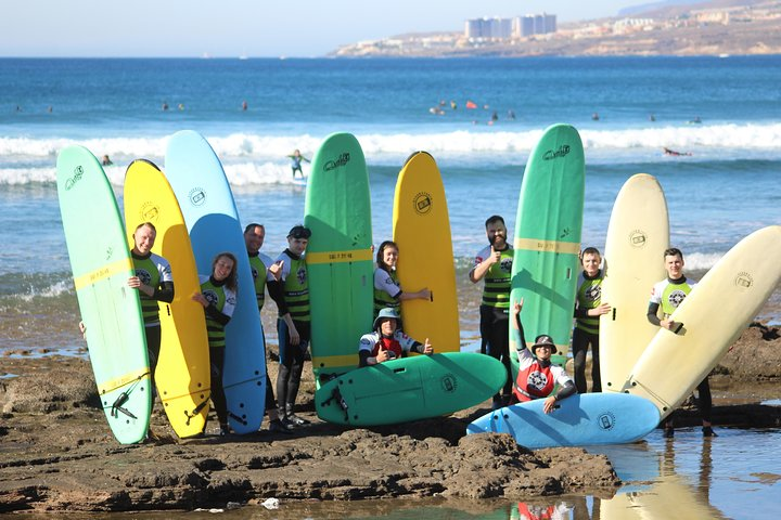 Group Surfing Lesson at Playa de las Américas, Tenerife - Photo 1 of 7