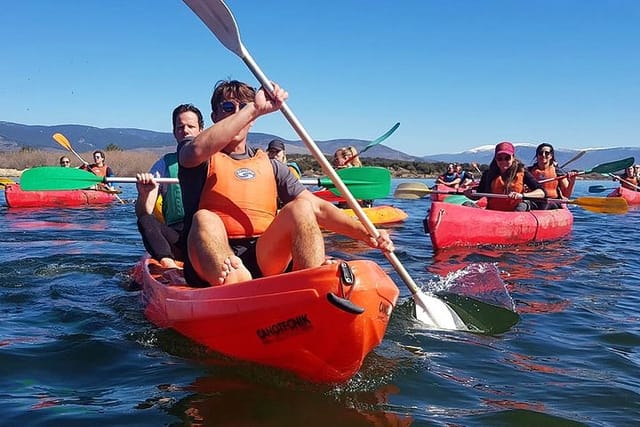 Kayaking Adventure in mountain lake in Madrid with Dreampeaks