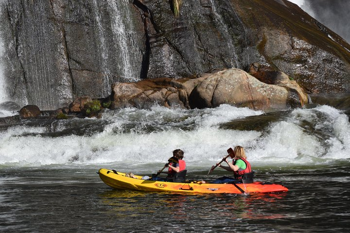 Stunned contemplate the mouth of the river Xallas. The only river in Europe that flows into a waterfall.