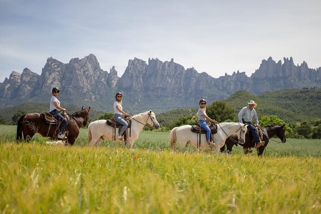 A guided horseback ride through montserrat