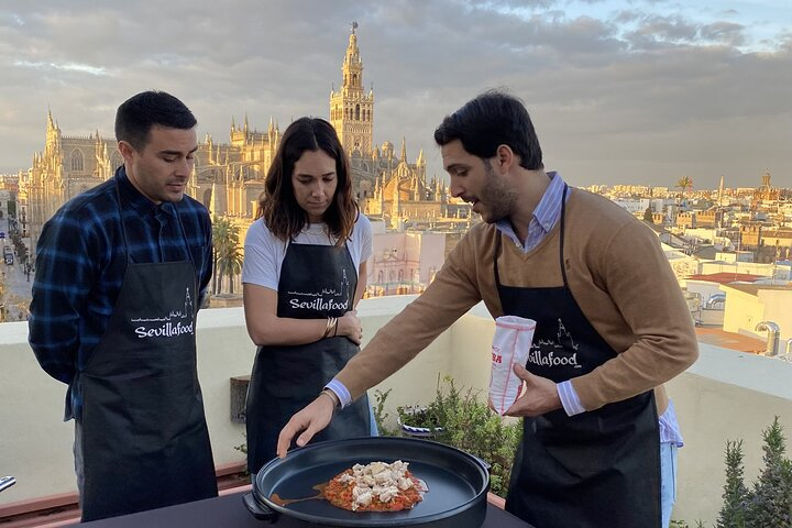 Paella Cooking Class on Rooftop with Seville's Cathedral View - Photo 1 of 25