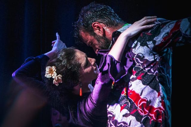 Sara Jiménez and Cristian Lozano dancing in the flamenco tablao "Orillas de Triana"
Photo - Irina Palkina (c)