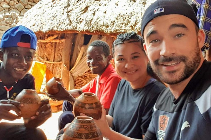 Having the local beer in konso 