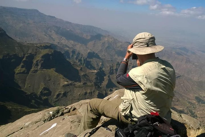 On the top hill, above Lalibela