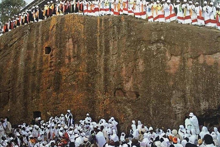 During Christmas time at Lalibela at Bet Mariam. 