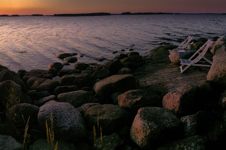 Enjoy the sunset on a private island with someone special.