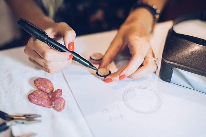 Customer designing dangling earring