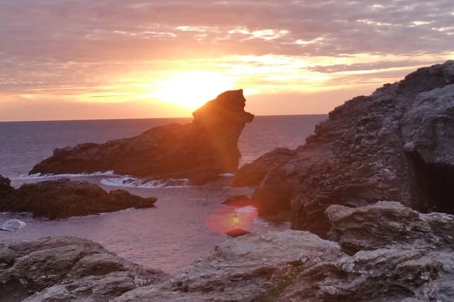 Sunset at the point des Poulains