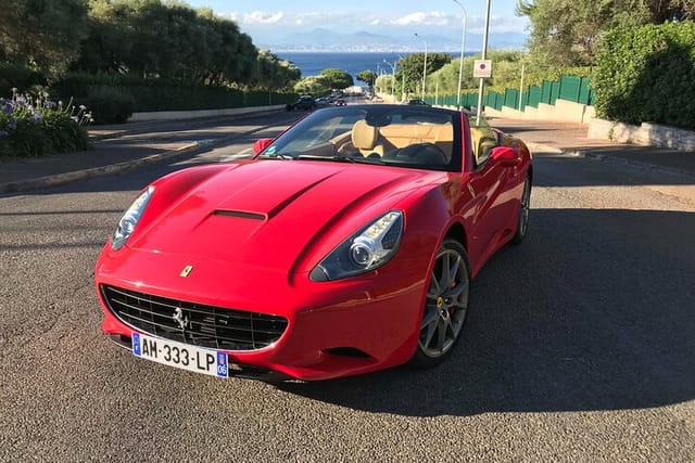 Visit Juan les Pins and Cap D'antibes by Ferrari