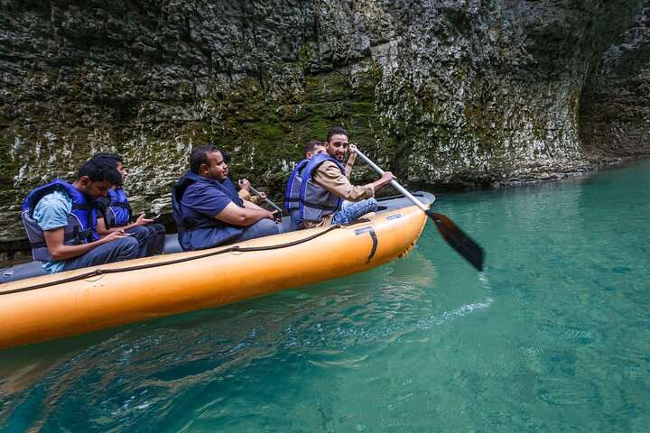 Boating in Martvili canyon