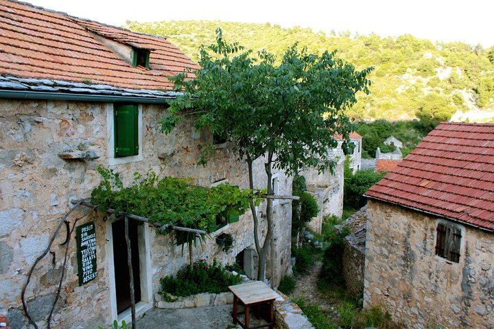 Restored house in abandoned village