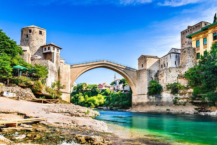 The historic Old Bridge in Mostar