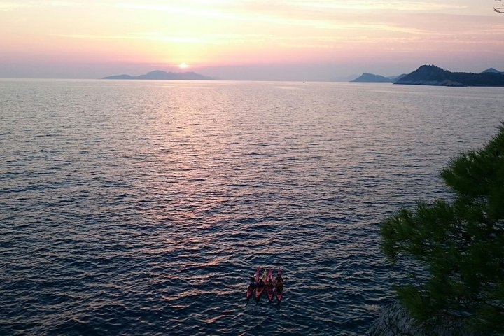 Looking how sun drops behind Mljet island 